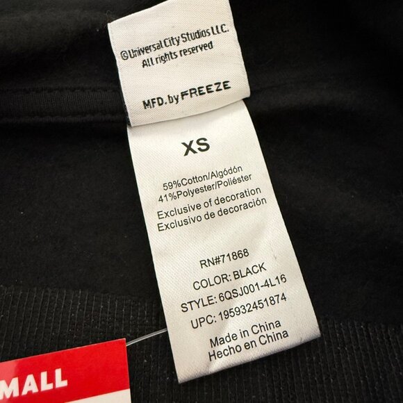 Wicked Womens Black Hoodie Size XS Sweatshirt Embroidery Witchy Kangaroo Pockets - Picture 10 of 16